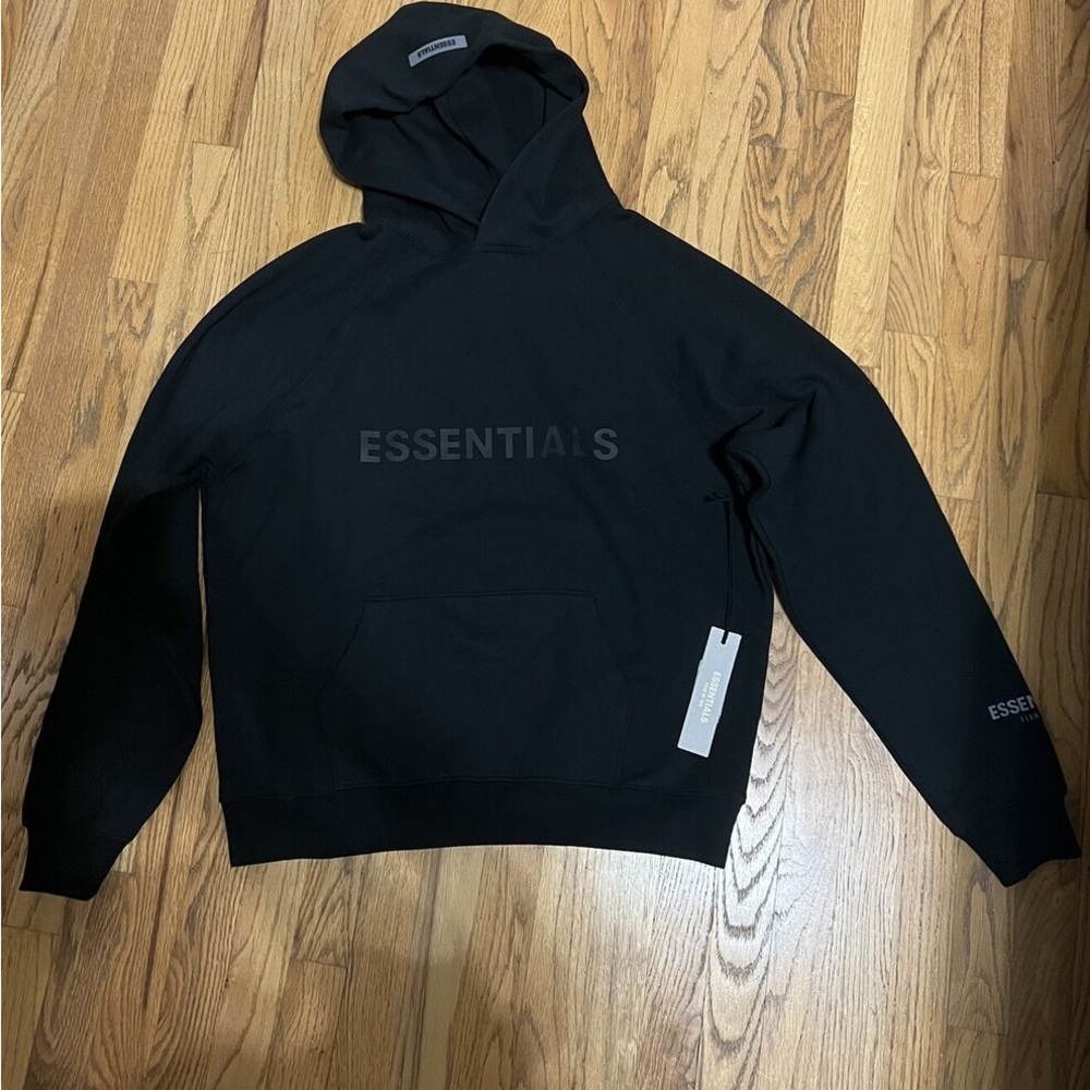 Essentials Black Lightweight Shirt Jacket
